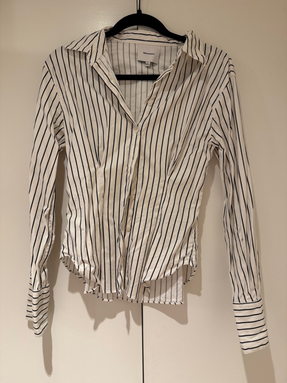 Reformation Becker Shirt in Savoy Stripe